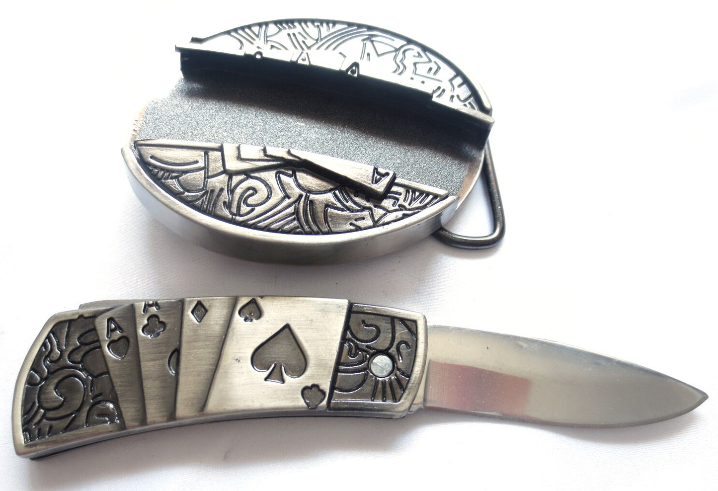 Card Deck Belt Buckle Knife
